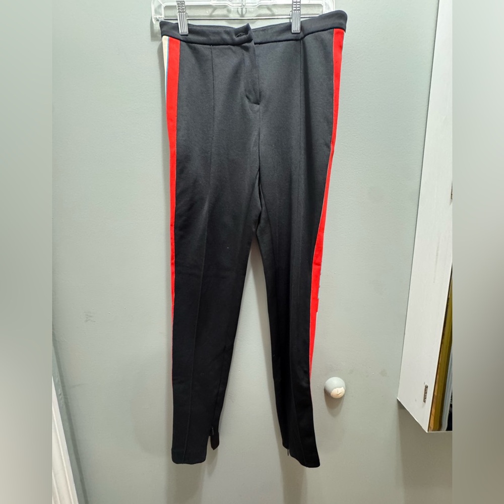 Gucci Black Trousers with Red Stripes